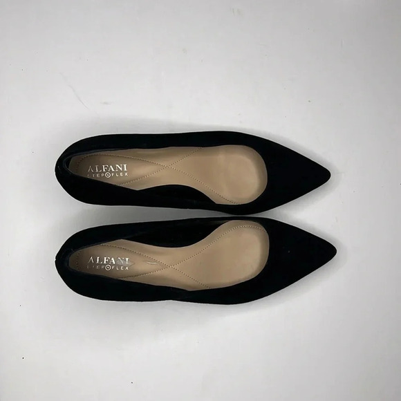 ALFANI Black suede Padded block 2in Heels size 10m NWOT - Picture 3 of 8